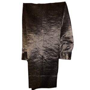 2025 McQueen Slim-Fit Straight-Leg Hammered-Satin Suit Trousers - Size 52